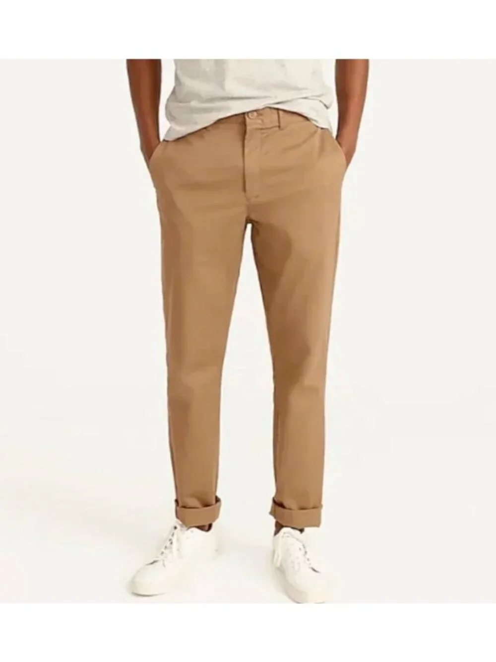 J.Crew Mens AV209 Athletic Chino Khaki Pants Size 34/32 Beige AN NWT